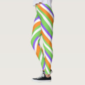 Halloween Candy Swirl Leggings blancs (Gauche)