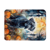 Halloween Cane corso met pompoenen eng Magneet (Horizontaal)
