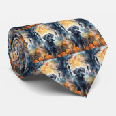 Halloween Cane corso met pompoenen eng Stropdas (Opgerold)