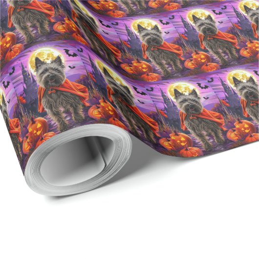 Halloween Cane Corso Vampire Pumpkins eng Cadeaupapier (Rol Hoek)