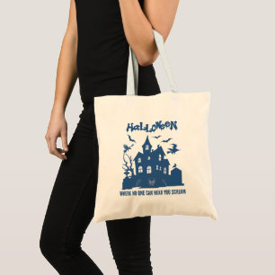 Halloween Canvas tas – Het spookhuis