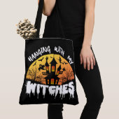 Halloween Canvas tas met mijn heksen (Dichtbij)