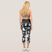 Halloween Capri Leggings éffrayant et Citrouille (Verso)