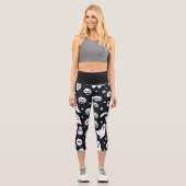 Halloween Capri Leggings éffrayant et Citrouille (Recto)