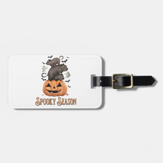 Halloween Capybara Bagagelabel (Voorkant horizontaal)