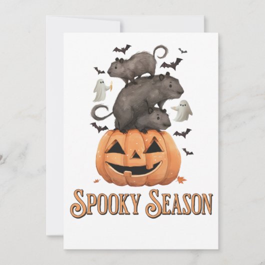 Halloween Capybara Kaart (Voorkant)