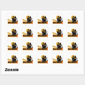 Halloween Capybara Vierkante Sticker (Vel)