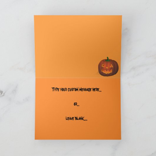 Halloween carde les cartes faites sur commande (Intérieur)
