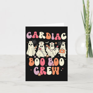 Halloween Cardiac Boo Crew Nurse Ghost Schattigee Kaart
