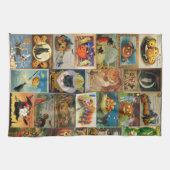 Halloween Cards Collage Kitchen Towel Theedoek (Horizontaal)