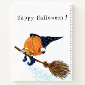 Halloween Carnet sorcier Citrouille volant (Dos)