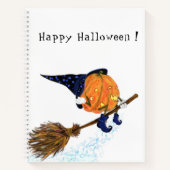 Halloween Carnet sorcier Citrouille volant (Devant)
