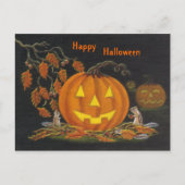 Halloween, carte postale, chipmunk, Jack-o-Lantern (Devant)