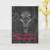 Halloween - Carte postale crâne Déplaisante, Carte (Fleur jaune)