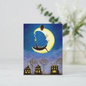 Halloween, carte postale, noir, chat, Salem, étoil (Debout devant)