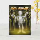 Halloween carte romantique halloween avec maman (Fleur jaune)