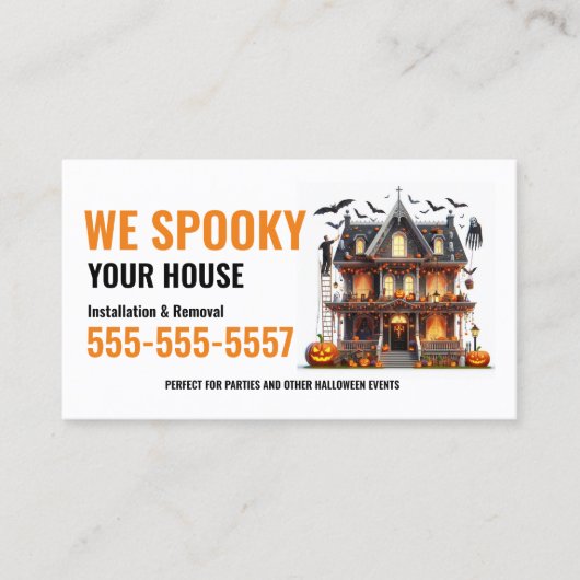 Halloween Cartes de visite d'installation Décorati (Devant)