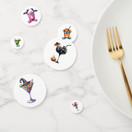 Halloween Cartoon Cocktail Drink Mix Fun Spooky Confetti (Groep)