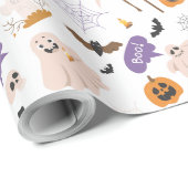 Halloween Cartoon Pattern Cadeaupapier (Rol Hoek)