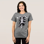 Halloween Cartoon Skeleton Bella Canvas T-shirt (Voorkant volledig)