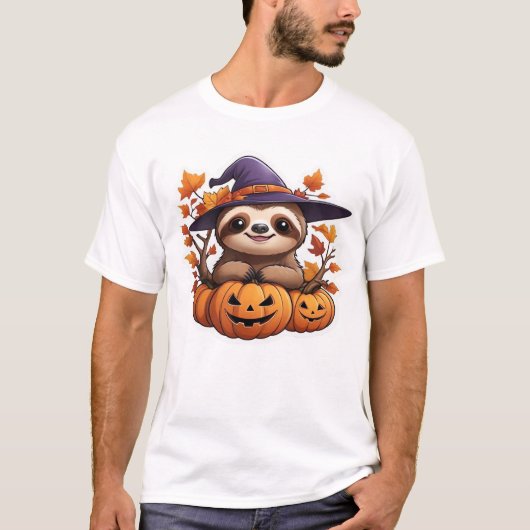 Halloween Cartoon Sloth Classic T-Shirt (Devant)