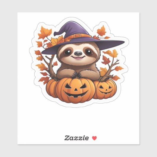 Halloween Cartoon Sloth Classic T-Shirt Sticker (Vel)