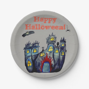 Halloween Castle Happy Halloween Paper-Borden Papieren Bordje