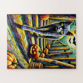 Halloween Cat 50 Stuk Kinder Puzzel Legpuzzel (Horizontaal)