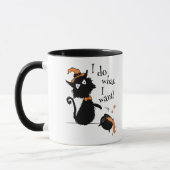 Halloween Cat and Cauldron - ik doe wat ik wil. Mok (Links)