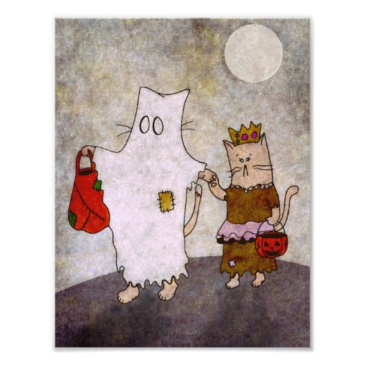Halloween Cat Art Poster (Voorkant)