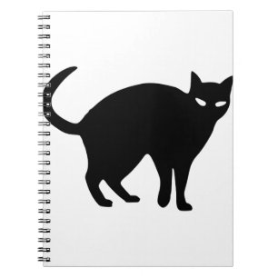 Halloween Cat Black Spooky Angry Tail Pet Animal Notitieboek