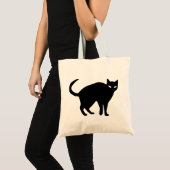 Halloween Cat Black Spooky Angry Tail Pet Animal Tote Bag (Voorkant (product))