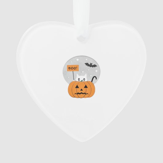 Halloween Cat Boo Illustration Classic T-Shirt (devant)