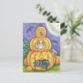Halloween Cat Briefkaart (Staand voorkant)