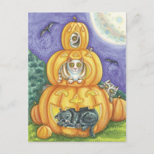 Halloween Cat Briefkaart (Voorkant)