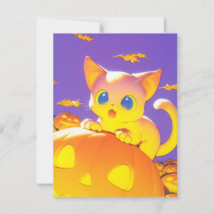 Halloween Cat Briefkaart