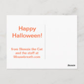 Halloween Cat Briefkaart (Achterkant)