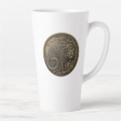 Halloween Cat Bronze Latte Mok (Rechts)