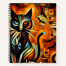 Halloween Cat Bullet Line Notitieboek