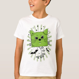 Halloween Cat Cartoon T-shirt
