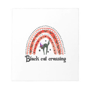 Halloween Cat Crossing Notitieblok
