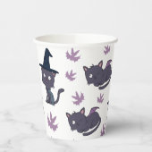 Halloween Cat en Bat Pattern Papieren Bekers (Links)
