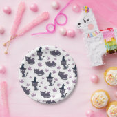Halloween Cat en Bat Pattern Papieren Bordje (Feest)