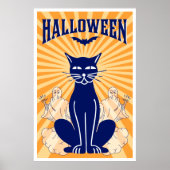 Halloween Cat en Ghosts Poster (Voorkant)