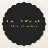 Halloween Cat Eyes Kartonnen Onderzetters (Voorkant)