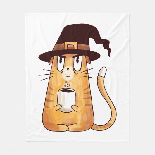 Halloween cat fleece deken (Voorkant)