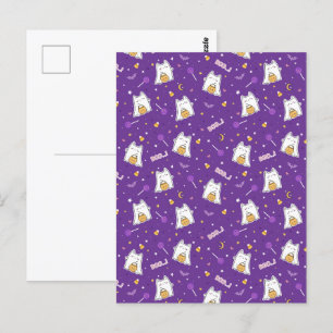 Halloween Cat Ghost Briefkaart