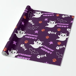 Halloween Cat Ghost Cadeaupapier