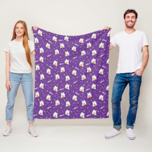 Halloween Cat Ghost Fleece Deken