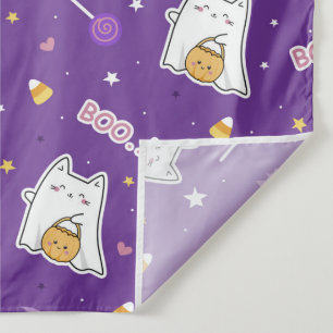 Halloween Cat Ghost Tapestry Wandkleed